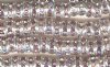 10 6mm Silver Rondelles with Light Amethyst Rhinestones